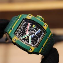 RICHARD MILLE理查德米勒（里查德米尔）RM67-02 碳纤维表壳男士布带腕表