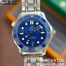 OMEGA Seamaster Diver 300M SS/RG Blue Ceramic Bezel JVSF 1:1 Best Edition Blue Dial