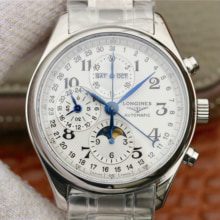 GS厂  【40MM】浪琴8针月相名匠制表传统系列L2.673.4.78.6钢带男士腕表