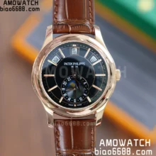 Patek Philippe Annual Calendar 5205R-010  40mm RS GRF 1:1 Best Edition Brown Dial on Brown Leather Strap A324 V2