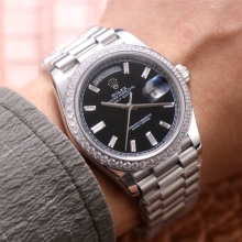 EW厂【40mm】Rolex劳力士星期日志日历型系列m228349rbr-0003男女士钢带腕表