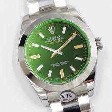 AR厂 Rolex劳力士格磁型系列m116400gv-0002闪电针黑盘腕表(绿玻璃)