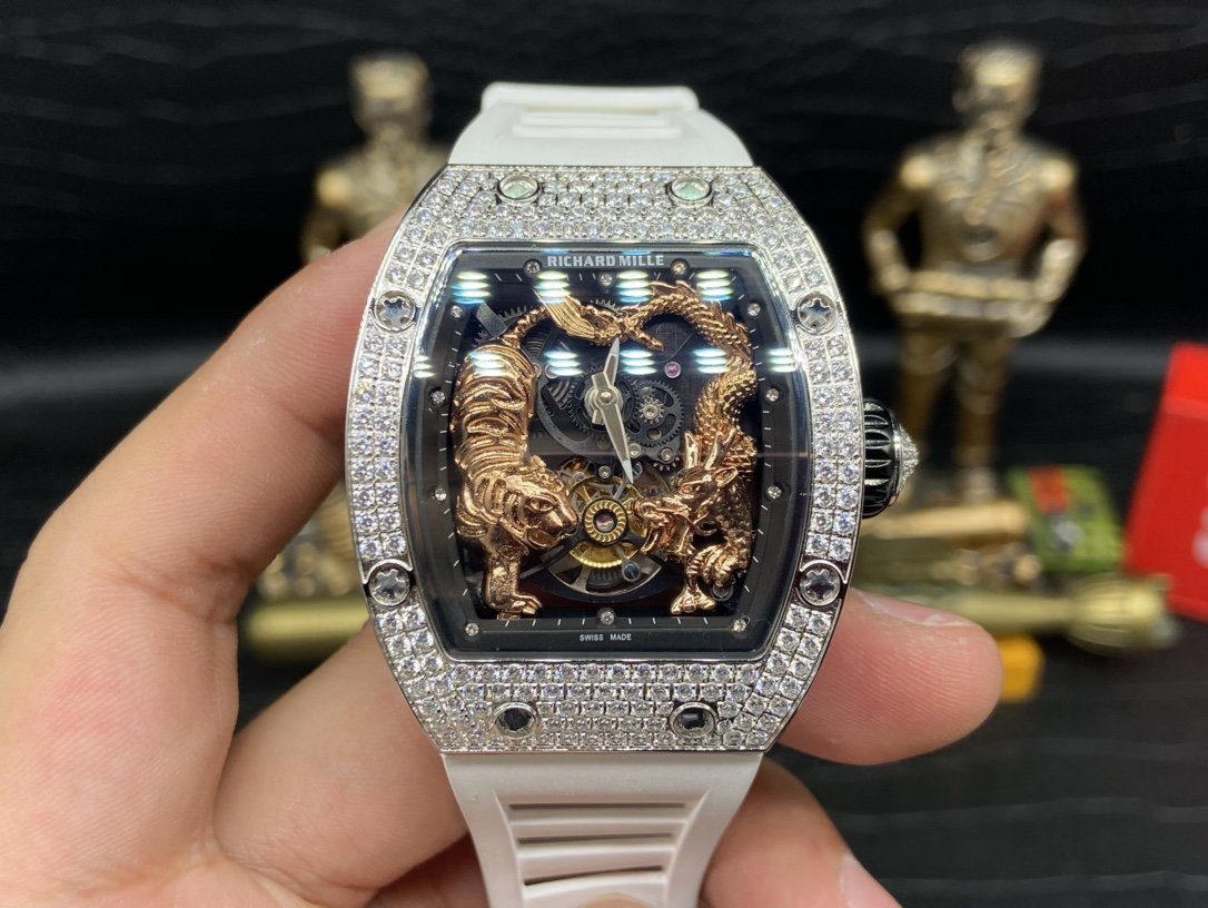 Richard Mille RM51-01  RM5101  Tiger and Dragon-Michelle Yeoh Z Factory 1:1 Best Edition Tourbillon