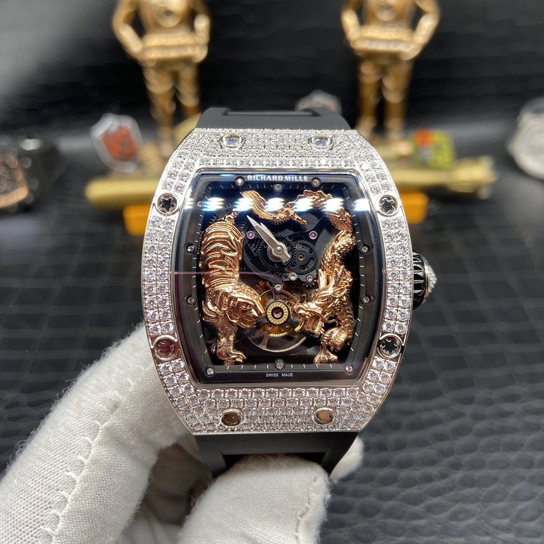 Richard Mille RM51-01  RM5101  Tiger and Dragon-Michelle Yeoh Z Factory 1:1 Best Edition Tourbillon