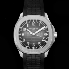 Patek Philippe Aquanaut 5167-001 SS 3KF Best Edition Gray Dial on Black Rubber Strap A324 Super Clone V2