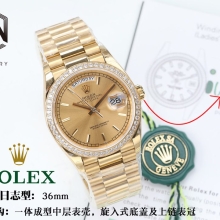 EW厂 【36mm】Rolex劳力士星期日历型 星期 日志系列m128348rbr-0026腕表