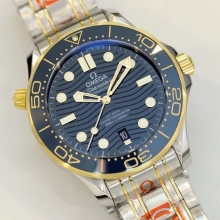 OMEGA Seamaster Diver 300M 210.20.42.20.03.001 SS/RG ORF 1:1 Best Edition Blue Ceramic Blue Dial on SS Bracelet A8800