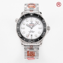 OMEGA Seamaster Diver 300M 210.30.42.20.04.001 SS ORF 1:1 Best Edition Black Ceramic White Dial on SS Bracelet A8800