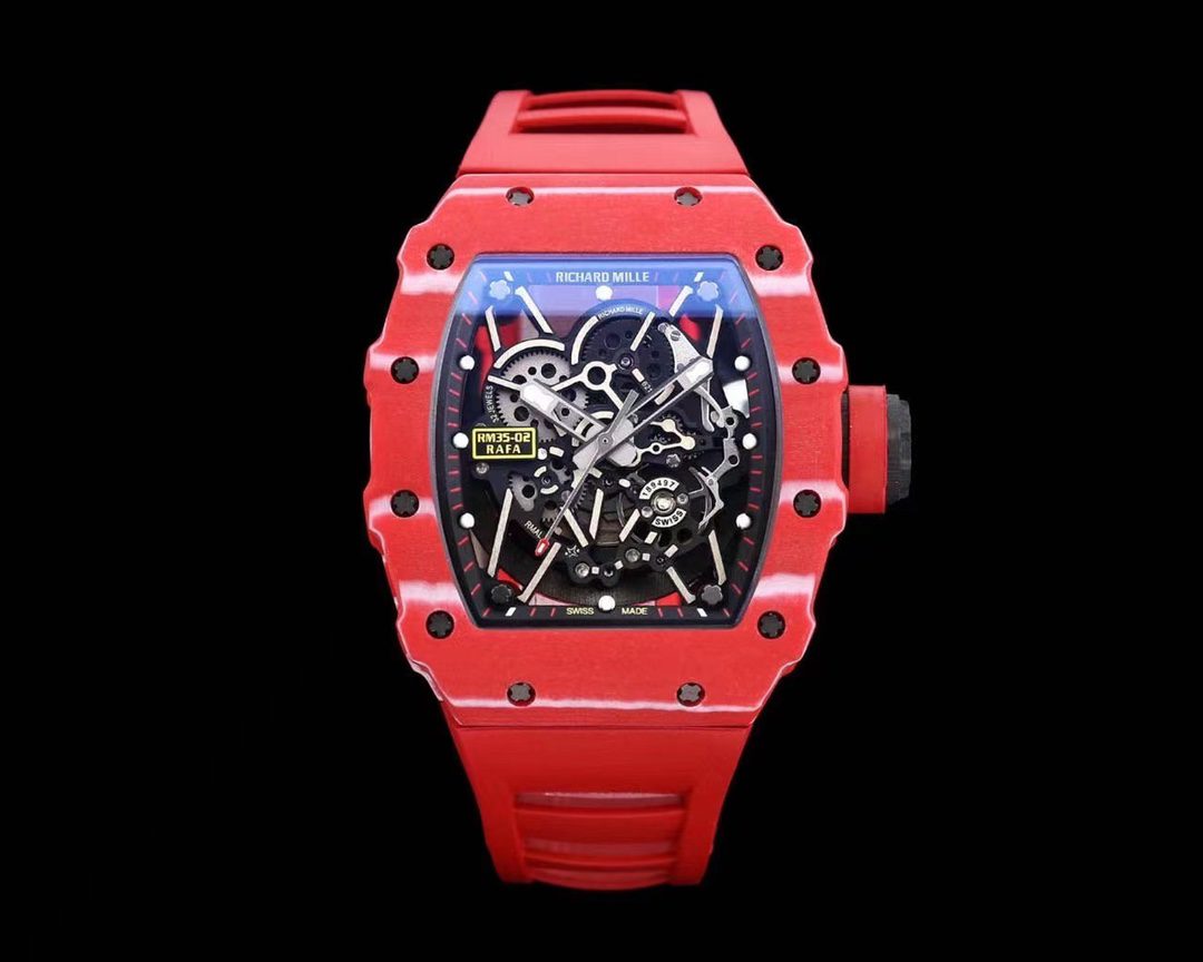 Richard Mille RM35-02 NTPT RMX 1:1 Best Editionred Red Rubber Strap