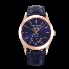 Patek Philippe Annual Calendar Moonphase 5396R-014 RG GRF 1:1 Best Edition Blue Dial on Blue Leather Strap A324