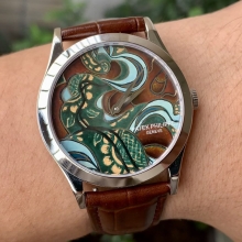 FL厂 【珐琅工艺】PP百达翡丽古典表系列5077P-103不丹八色织品 男士皮带腕表