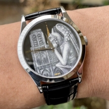 FL厂 【珐琅工艺】PP百达翡丽古典表系列5077P巴黎圣母院的石制怪兽 男士皮带腕表
