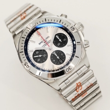 Breitling Chronomat AB0134101G1A1 42mm GFactory 1:1 Best Edition White Dial on SS Bracelet A7750