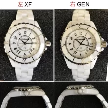 对比评测：XF厂 【33mm】CHANEL香奈儿J12系列H5704陶瓷石英女士腕表