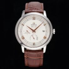 OMEGA De Ville 424.13.40.21.02.002 AZF 1:1 Best Edition White Dial and Brown Belt MIYOTA 9015