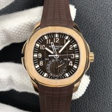 Patek Philippe Aquanaut 5164R RG ZF 1:1 Best Edition Brown Dial on Brown Rubber Strap A324
