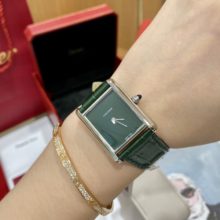 CARTIER Tank Must  WSTA0054  DR 1:1 Best Edition Green Dial on Green Leather Strap Quartz