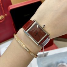 CARTIER Tank Must  WSTA0054  DR 1:1 Best Edition Red Dial on Red Leather Strap Quartz