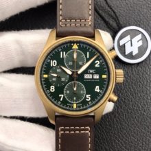IWC Pilot Spitfire Chronograph  IW387902 41mm ZF Factory 1:1 Best Edition SS Case bronze Watch Asian Caliber 7750
