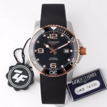 Longines Hydro Conquest 41mm L3.781.3.98.7 ZF Factory 1:1 Best Edition Rubber Strap A2824 Movement Diving Watch