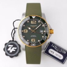 Longines Hydro Conquest 41mm L3.781.3.06.9 ZF Factory 1:1 Best Edition Rubber Strap A2824 Movement Diving Watch