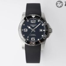 Longines Hydro Conquest 41mm L3.781.4.56.9 ZF Factory 1:1 Best Edition Rubber Strap A2824 Movement Diving Watch