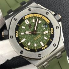 Audemars Piguet Royal Oak Offshore 42mm 15720ST BF Factory 1:1 Best Edition ArmyGreen Rubber Strap Watch