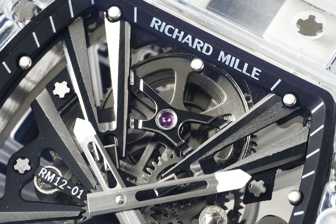 Richard Mill RM12-01 RM Factory 1:1 Best Edition Transparent Tourbillon Watch