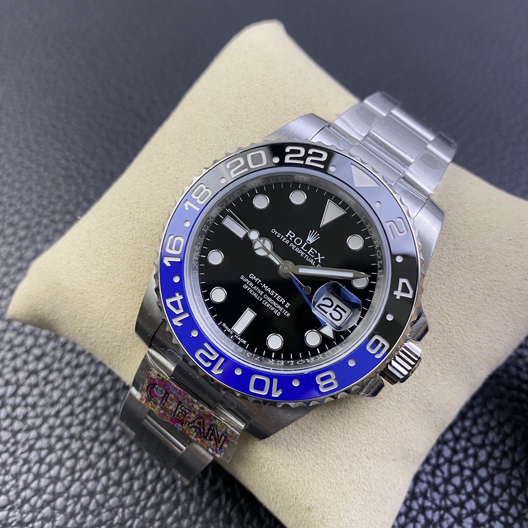 Rolex GMT Master II 40mm 126710BLNR-0003 Clean Factory 1:1 Best Edition 904L SS Case Watch A3285 Green Hands