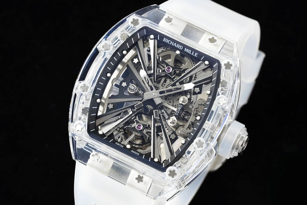 Richard Mill RM12-01 RM Factory 1:1 Best Edition Transparent Tourbillon Watch