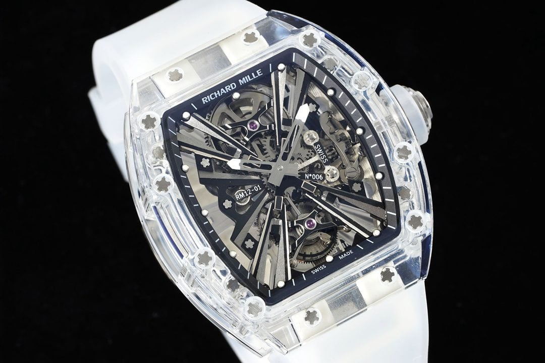 Richard Mill RM12-01 RM Factory 1:1 Best Edition Transparent Tourbillon Watch