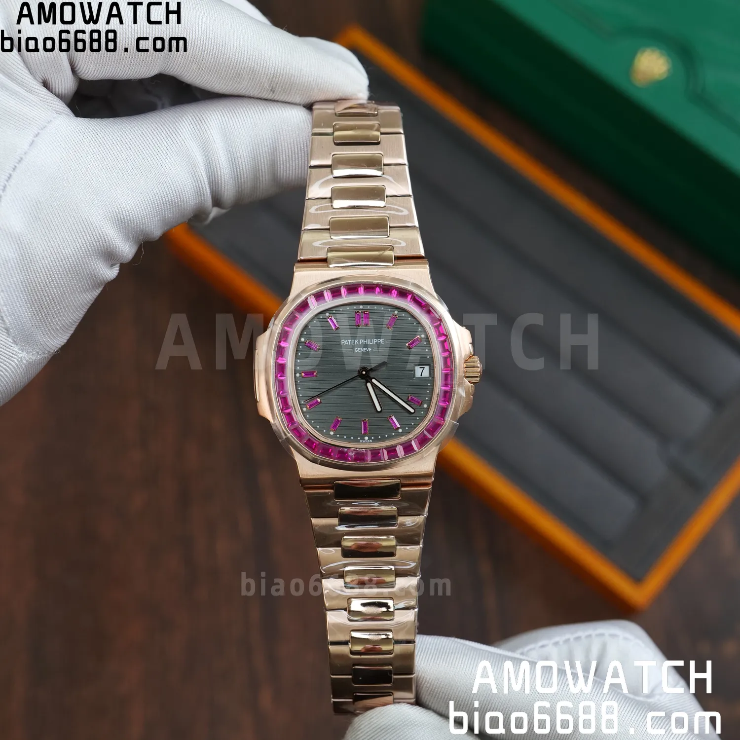 Patek Philippe Nautilus 5711 GR Factory 1:1 Best Edition Watch Asian Clone Calibre 324 57 01f15a6bf370017 AMO Watch