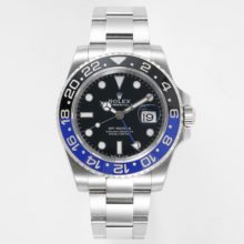 Rolex GMT Master II 40mm 126710BLNR-0003 GSF 1:1 Best Edition 904L SS Case Black-Blue Ceramic Bezel Watch A3285 V4