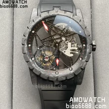 Roger Dubuis EXCALIBUR 42mm DBEX0577 BBR Factory 1:1 Best Edition Carbon Fiber Tourbillon Watch