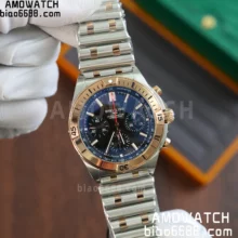 Breitling Chronomat B01 AB0134101K1A1 42mm SS/RG TF 1:1 Best Edition Brown Dial on SS Bracelet A7750