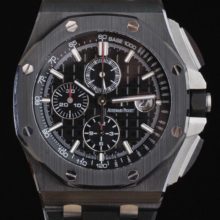 AP Royal Oak Offshore 44mm 26402CE.OO.A002CA.01 Black Ceramic APF 1:1 Best Edition Black Dial on Rubber Strap A3126