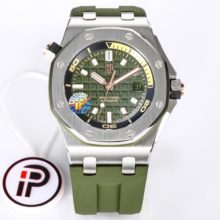 Royal Oak Offshore Diver 15720ST.OO.A052CA.01 IPF 1:1 Best Edition Green Dial on Green Rubber Strap