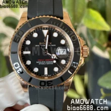 Rolex Yacht-Master 126655 Clean Factory 1:1 Best Edition Black Ceramic Bezel on Oysterflex Strap VR3235