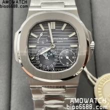 Patek Philippe Nautilus 5712 SS PPF 1:1 Best Edition Blue Dial on SS Bracelet A240 Super Clone V2