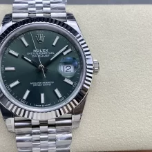 ROLEX DateJust 41mm SS 126334-0028 VSF 1:1 Best Edition 904L Steel Green Dial on Jubilee Bracelet VS3235