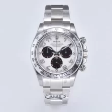 Rolex Daytona 116519 Clean Factory 1:1 Best Edition White Dial Arabic Markers on SS Bracelet SA4130 V2