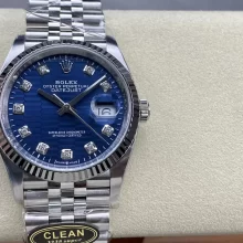 Rolex DateJust 36 126234 Clean 1:1 Best Edition 904L Steel Blue Textured Dial