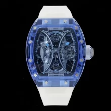 RM厂 RICHARD MILLE理查德米勒（理查德米尔）RM53-02 RM5302 蓝色表壳白色橡胶表带腕表