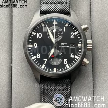 IWC Pilot Chrono Top Gun IW389001 Real Ceramic APS Factory 1:1 Best Edition Black Dial