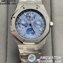 AP Royal Oak 41mm Complicated 26574PT SS APSF 1:1 Best Edition Ice Blue Dial on SS Bracelet A5134 (CHS)