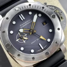 Panerai PAM1323 Y GMT VSF 1:1 Best Edition Dark Gray Dial on Black Rubber Strap P9011