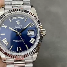 Rolex DayDate 228236 40mm GMF 1:1 Best Edition  Blue Dial  on SS Bracelet A3255 or A2836 V3(Tungsten Heavy Version)