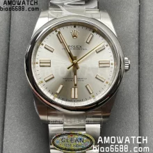 Rolex Oyster Perpetual 124300-001 41mm Clean Factory 1:1 Best Edition 904L Steel Silver Dial VR3230