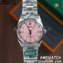 Rolex Oyster Perpetual 126000-0008 36 mm 904L Clean 1:1 Best Edition Pink Dial On SS Bracelet VR3230