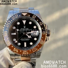 Rolex GMT-Master II 126711 CHNR Black/Brown Ceramic Clean Factory Best Edition on SS/RG Bracelet DD3285 CHS